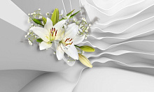 3D обои с рисунком лилии Design Studio 3D Объёмная геометрия GM-077