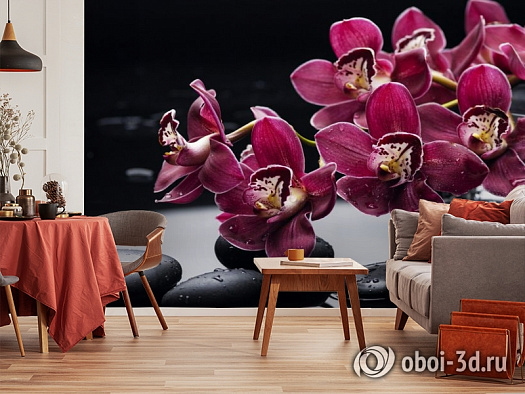 Фотообои в интерьере артикул ORH015, Цветы, Design Studio 3D